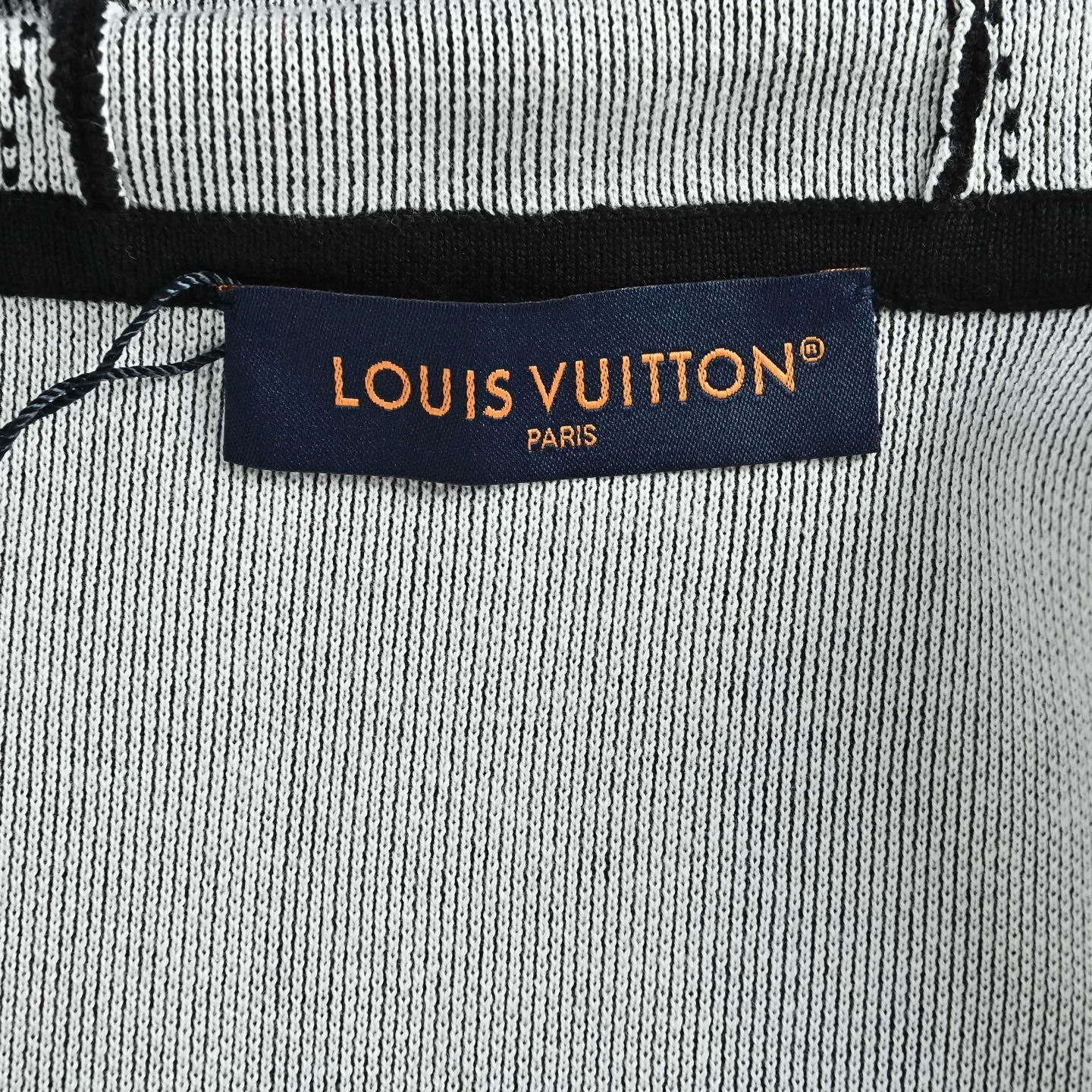 Louis Vuitton/Louis Vuitton intarsia jacquard logo cotton blend hooded jacket